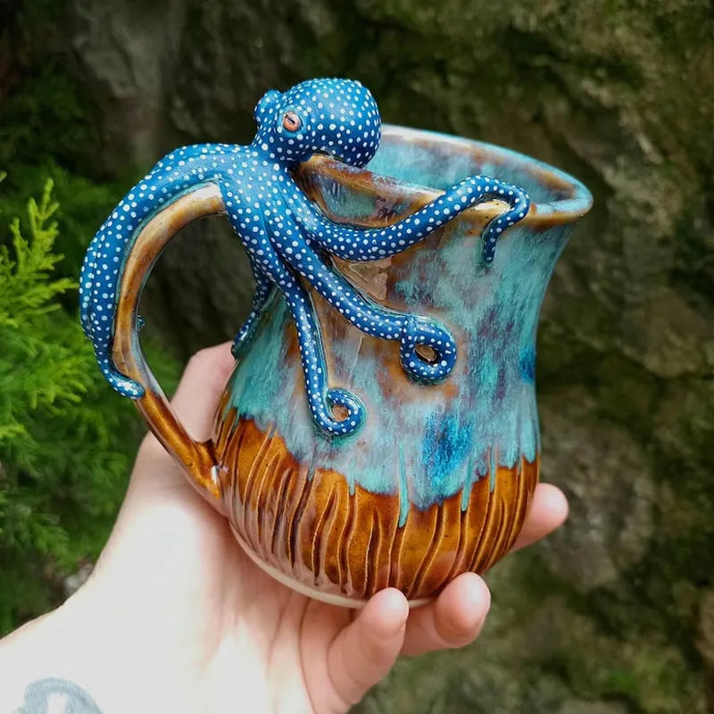 🐙Handmade Octopus Mug