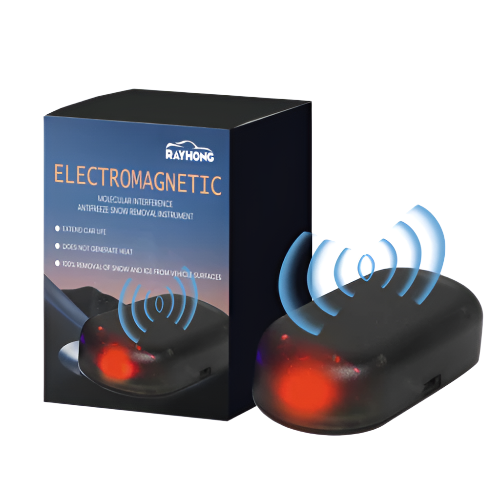 Electromagnetic wave anti freezing and snow removal device