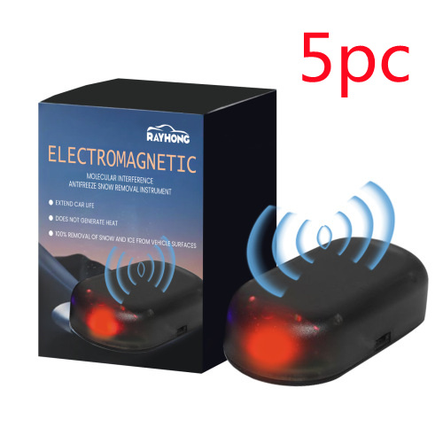 Electromagnetic wave anti freezing and snow removal device