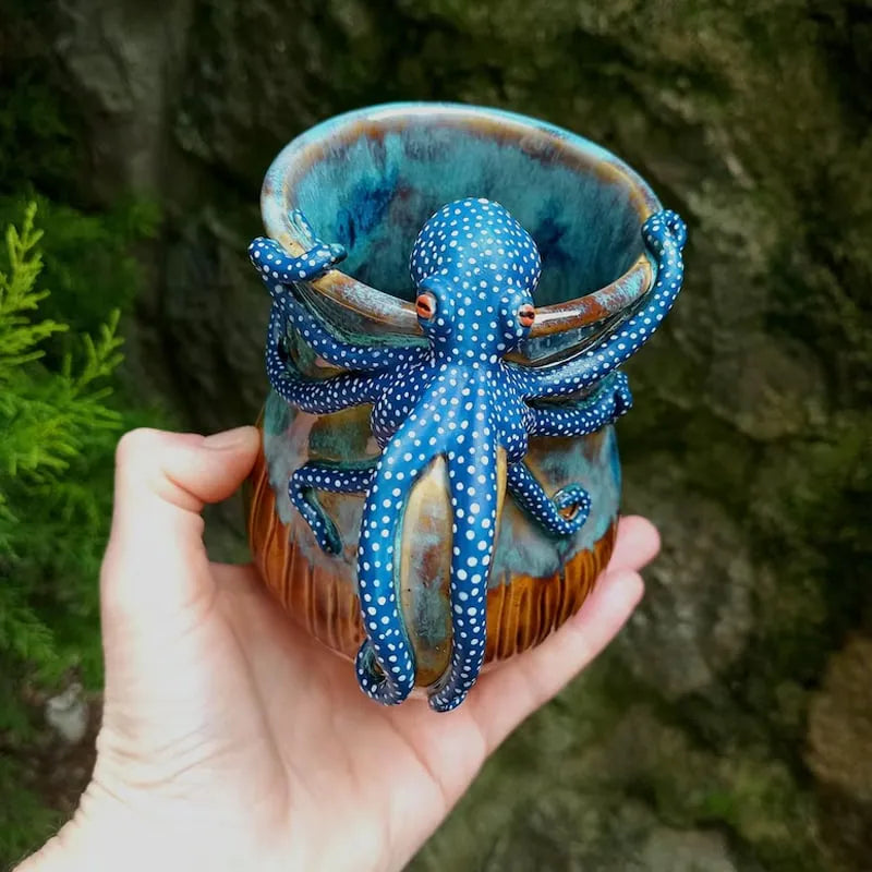 🐙Handmade Octopus Mug