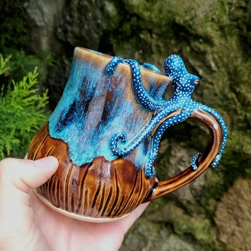 🐙Handmade Octopus Mug